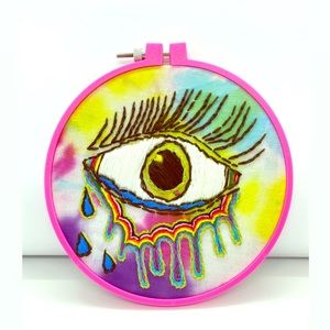 Original rainbow crying I embroidery